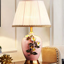 Coloured ceramic table lamp for interior decoration
