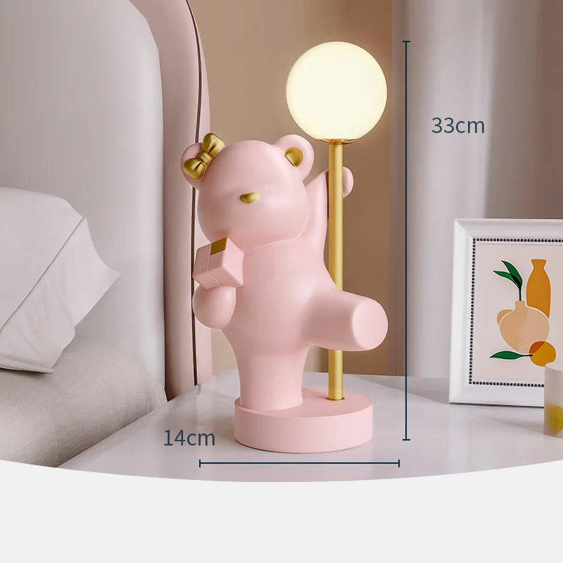 Lampe de Table en forme de lapin rose nordique - vue 14 sur 16