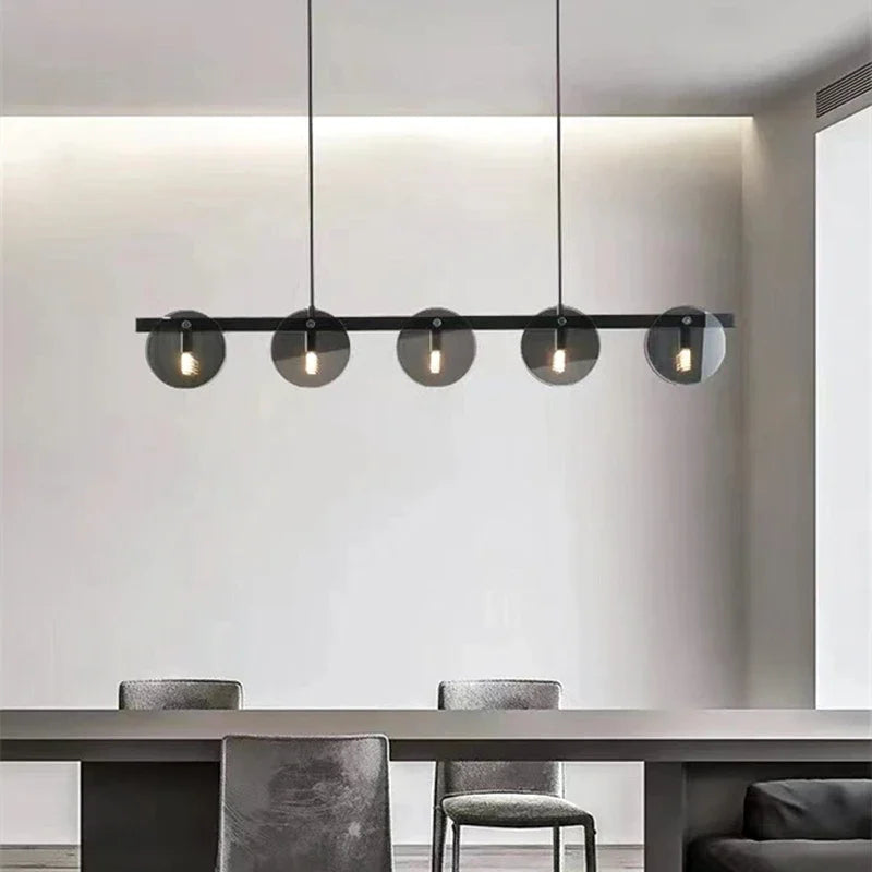 Lustre design en verre style nordique luminaire décoratif moderne - vue 5 sur 13
