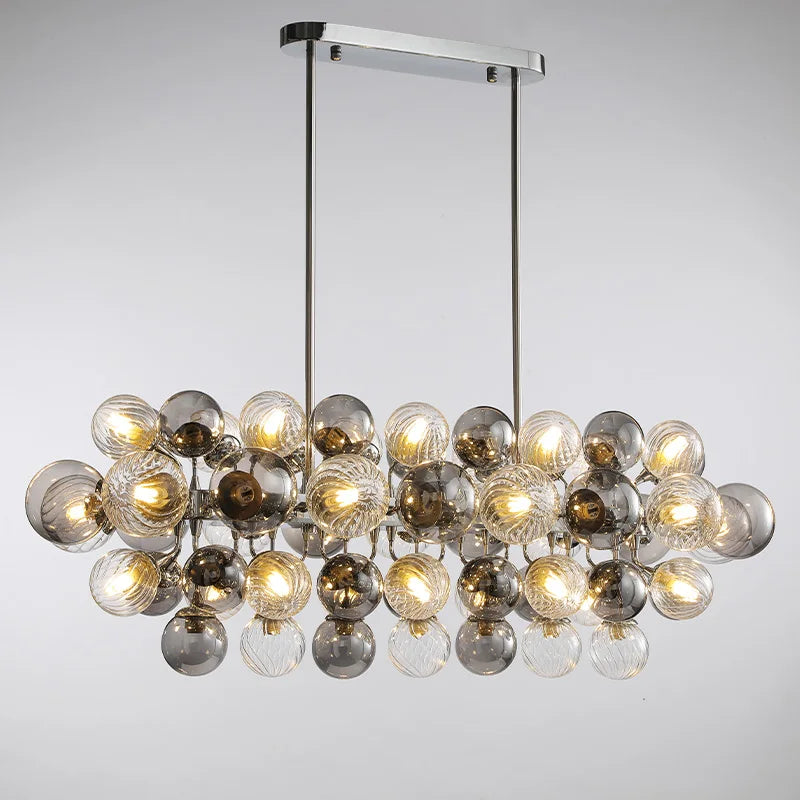 lustre led moderne en verre forme haricots magiques nordique - vue 3 sur 5