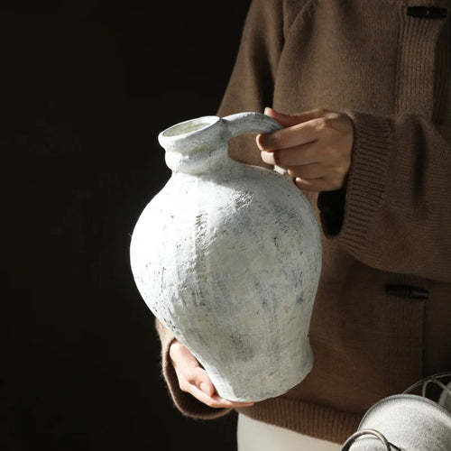 vase en céramique rétro fait à la main pour fleurs séchées décoratif