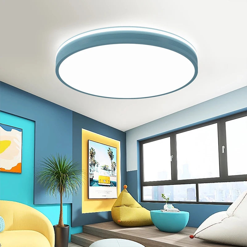 plafonnier macaron nordique moderne à leds pour maison - vue 5 sur 12