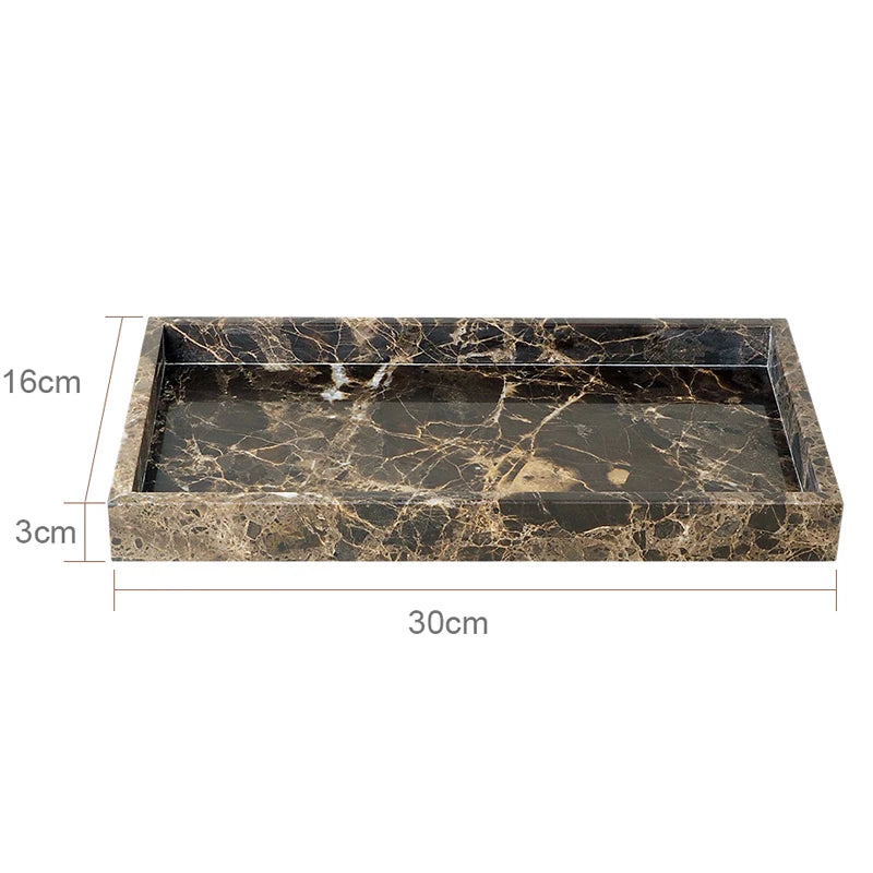 accessoires de salle de bain en marbre naturel ensemble luxe - vue 15 sur 27