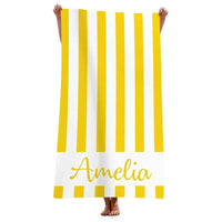serviette de plage personnalisée rayures géométrique microfibre