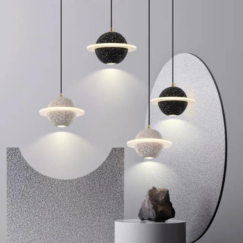 Planète marbre suspension salon chambre allée couloir chambre d'enfants décor lustre lampe Restaurant hôtel suspension - vue 6 sur 24