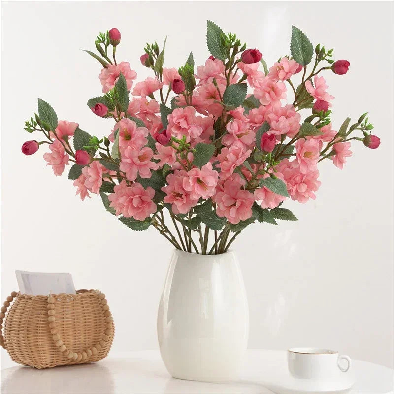 bouquet de roses artificielles en soie pour décoration intérieure - vue 4 sur 11