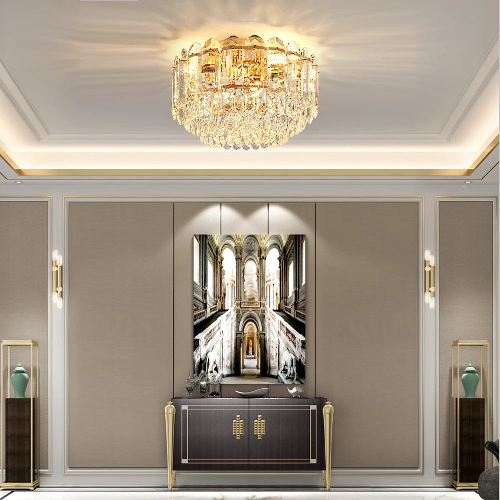 plafonnier led en cristal de luxe éclairage post-moderne nouvelle collection - vue 6 sur 28