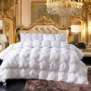 3D Bread White Goose Down Filler Comforter King Queen Size Duvet Insert, 100% Cotton Cover, All Seasons Quilt Thicken Blanket