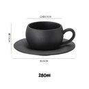 Mug ceramique style pierre volcanique avec soucoupe