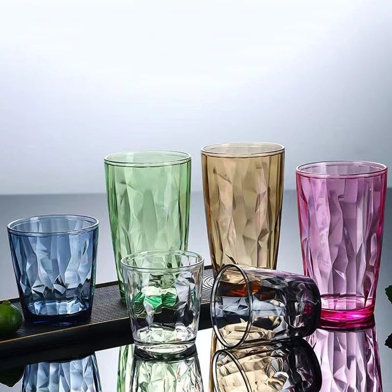 Verres incassables acrylique style texture reutilisables fete maison - vue 3 sur 22