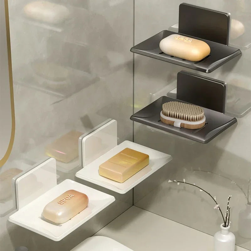 porte-savon mural en aluminium pour rangement de salle de bain et cuisine - vue 3 sur 9
