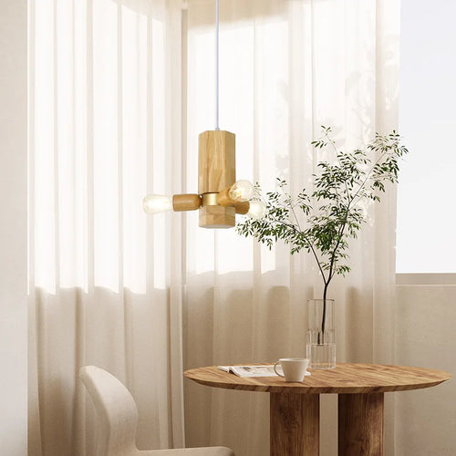 suspension nordique en bois pour décoration intérieure élégante