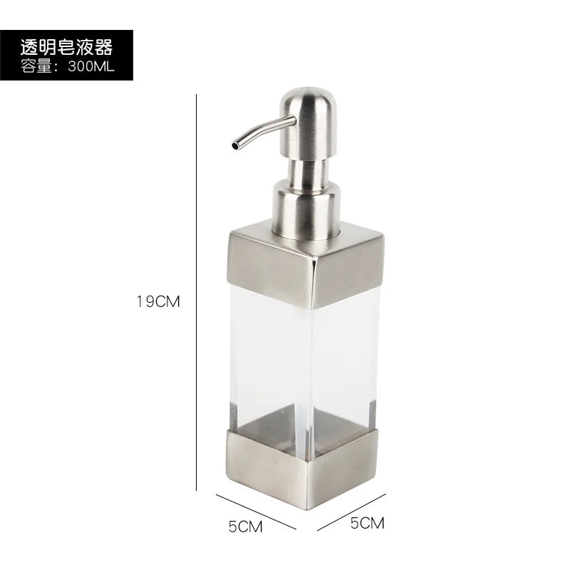 distributeur de savon liquide en acier inoxydable pour salle de bain - vue 16 sur 20