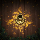 lanterne solaire suspendue projection fleurs papillons pour jardin extérieur
