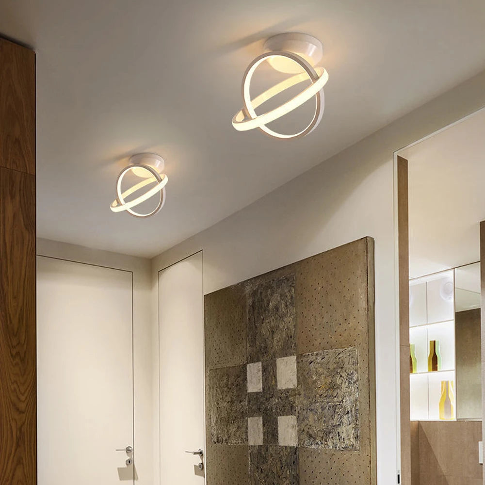 plafonnier moderne à leds pour éclairage de couloir maison - vue 4 sur 9