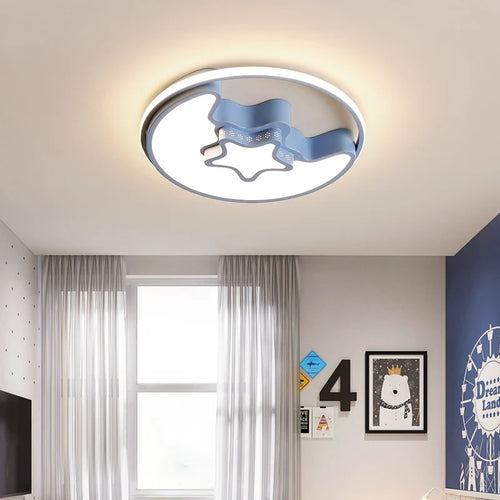 plafonnier led lune dessin animé pour enfants moderne - vue 4 sur 15