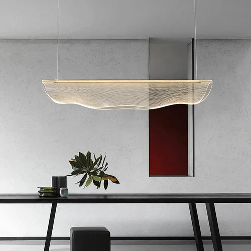 Modern minimalist decorative acrylic LED chandelier - vue 2 sur 12