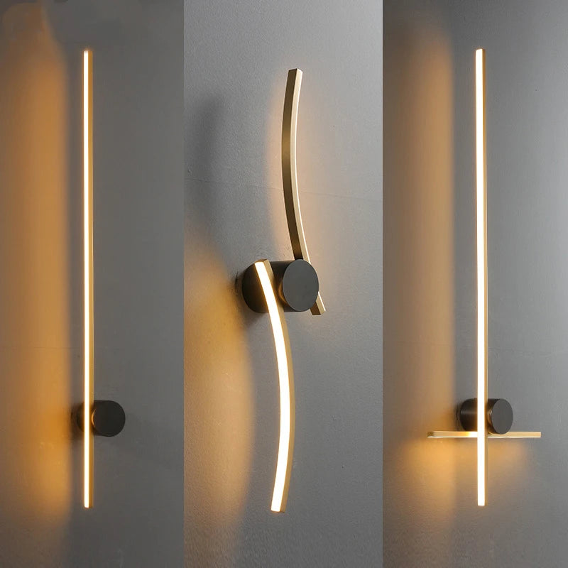 Applique murale led minimaliste en cuivre pour ambiance apaisante