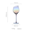 Verres champagne biseautés style nordique effet changeant