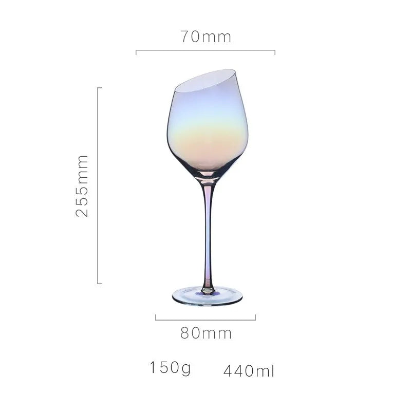 Verres champagne biseautés style nordique effet changeant