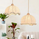 Lustre nordique en tissu de coton et de lin