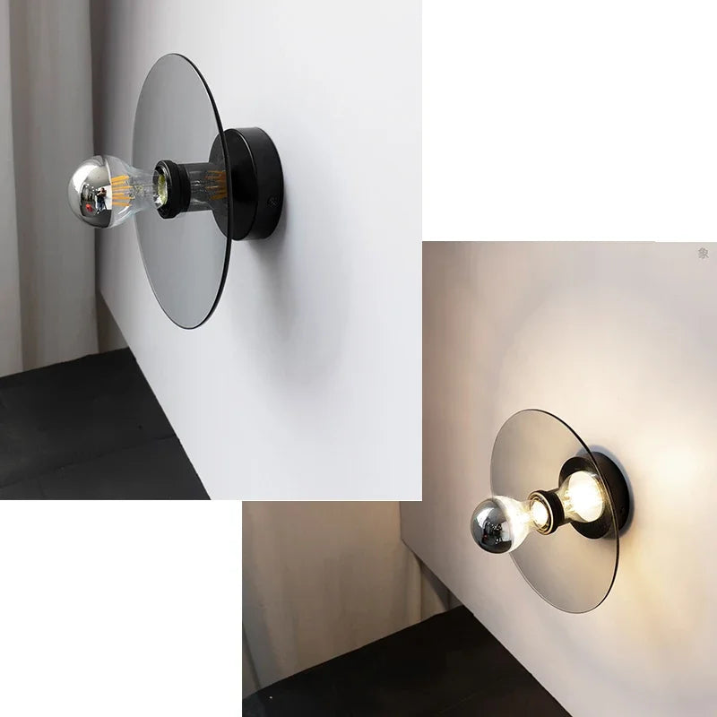 Minimalist nordic glass LED wall light - vue 4 sur 7