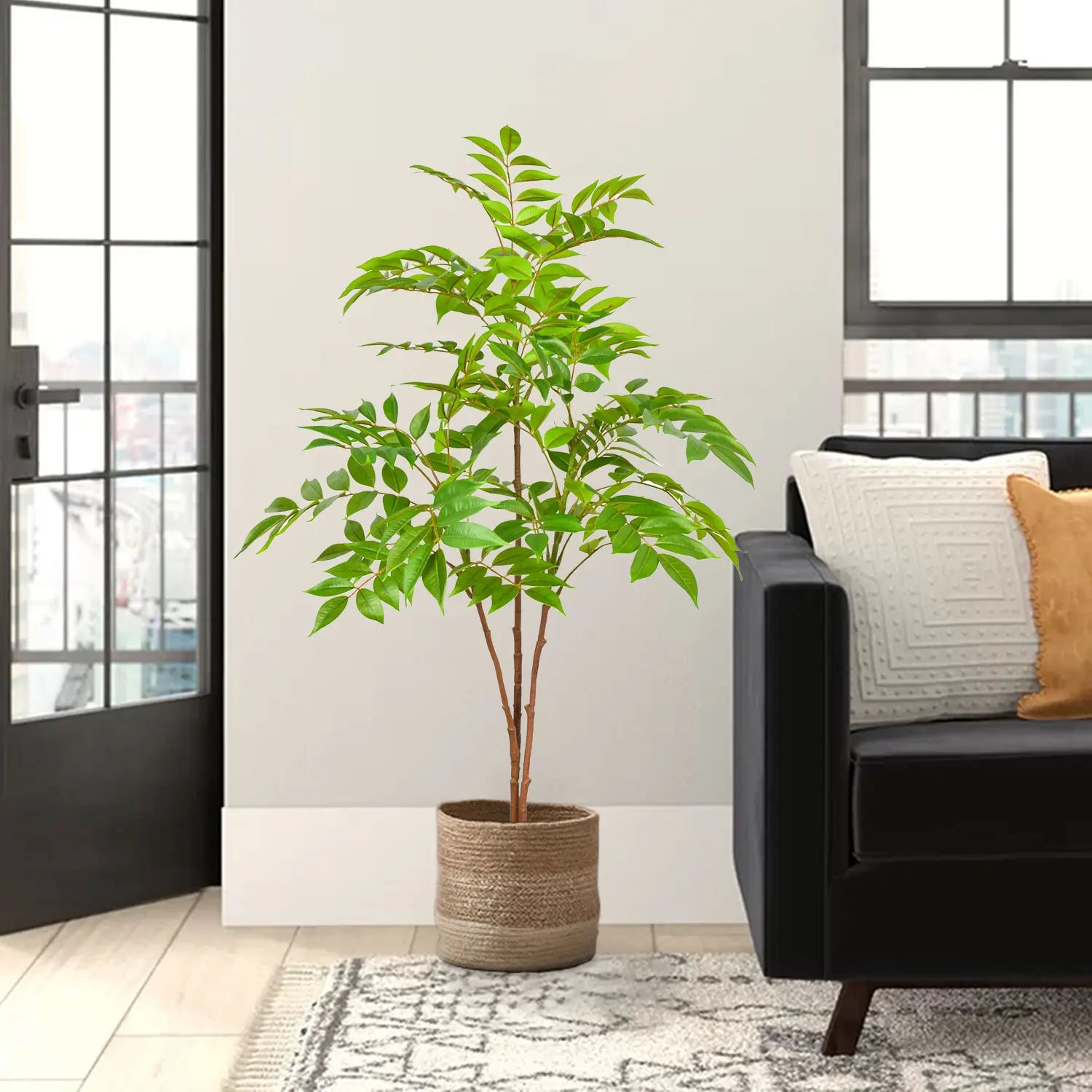 plantes artificielles grandes fausses branches pour décoration intérieure extérieure - vue 6 sur 14