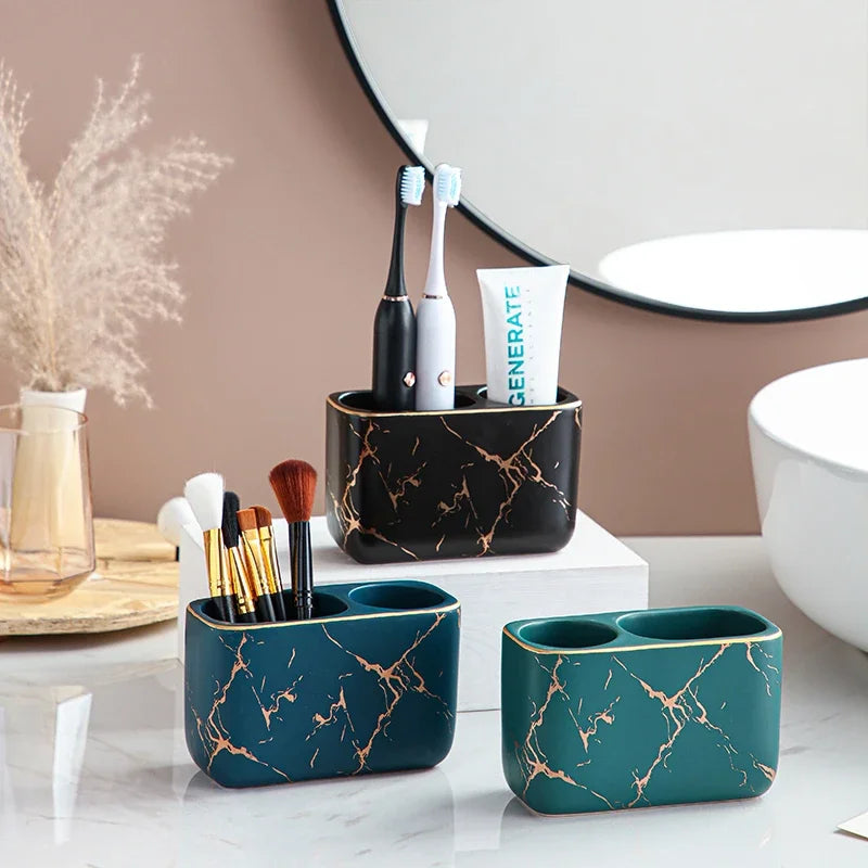 porte-brosse à dents électrique luxe pour salle de bain et rangement - vue 3 sur 16
