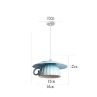 suspension moderne en céramique led théière pour cuisine