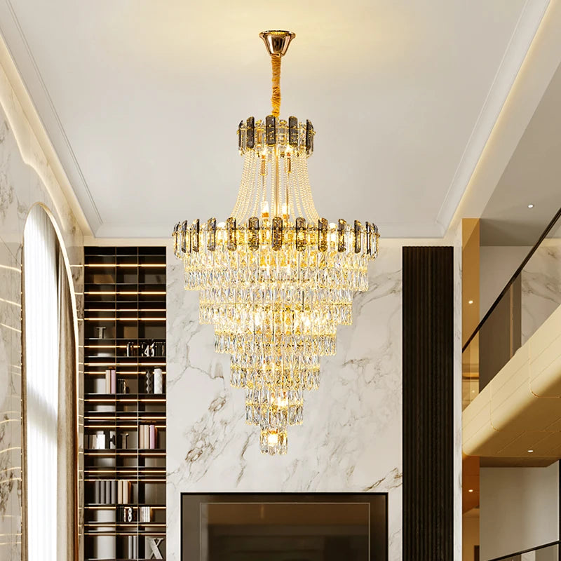 lustre en cristal design contemporain pour intérieur élégant - vue 4 sur 11