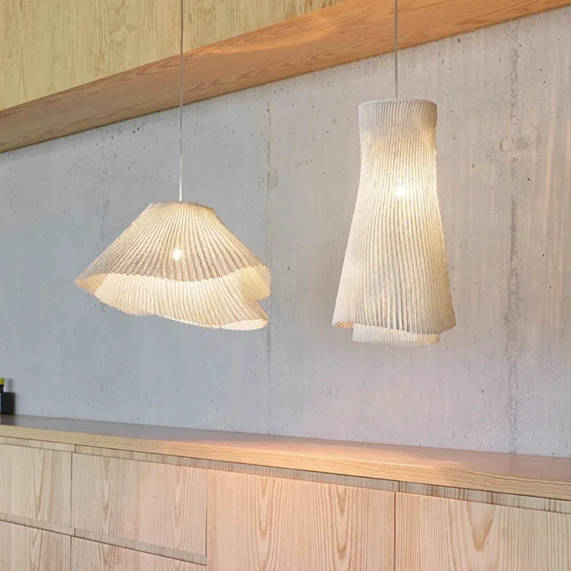 Nordique Wabi Sabi suspension LED lumières pour salon Restaurant Lustre salle à manger chambre Loft suspension lampe Lustre Luminaire - vue 4 sur 7