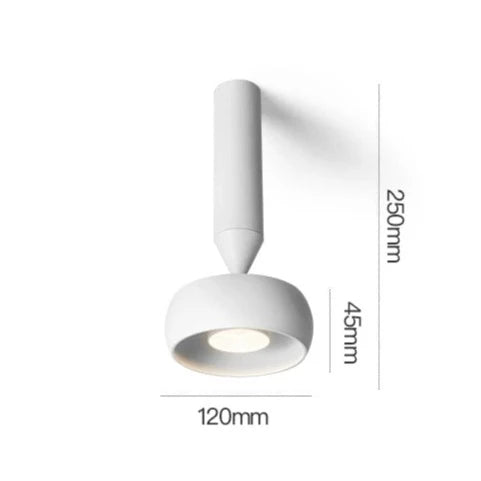 Plafonnier led minimaliste blanc/noir - vue 11 sur 12