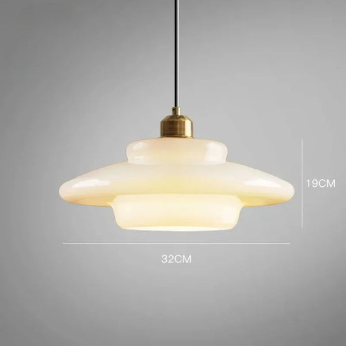 Minimalist glass chandelier for modern interior decor - vue 9 sur 9