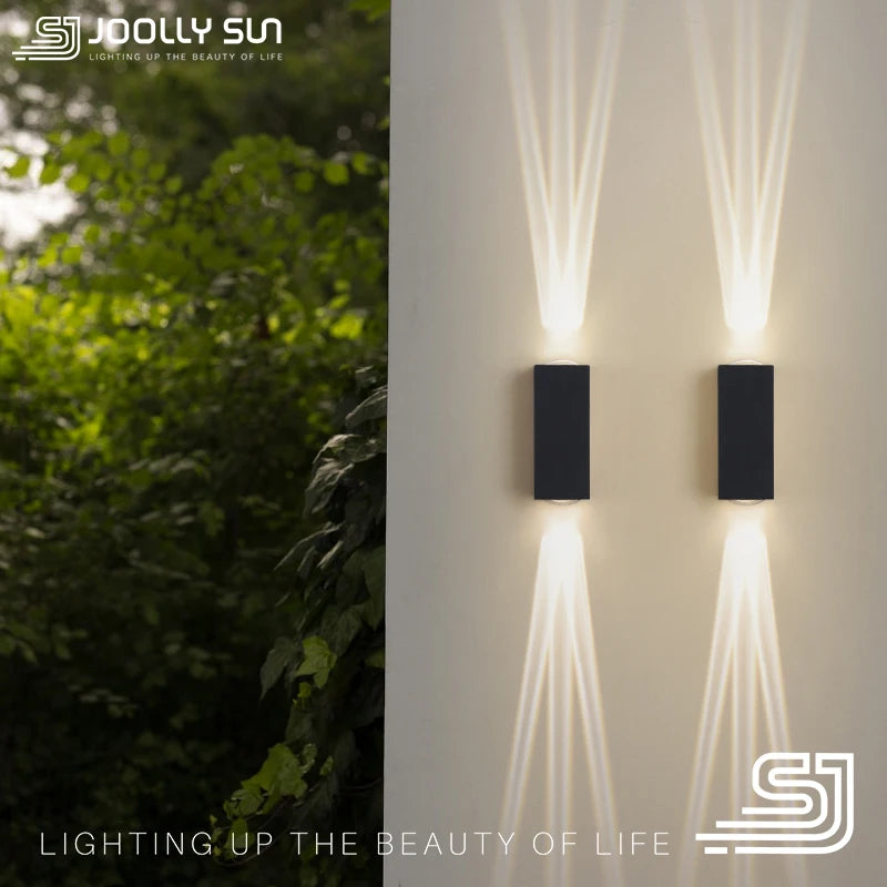 JoollySun applique murale LED lumières éclairage extérieur moderne décor à la maison luminaires pour balcon porche lampe étanche IP65 appliques murales - vue 5 sur 11