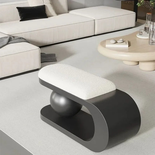 Nordic Light Luxury Home Furnishings, Shoe Changing Doors, Living Room Sofa, Bar shoe Stool,Creative Low Stool,Simple shoe Stool - vue 5 sur 7
