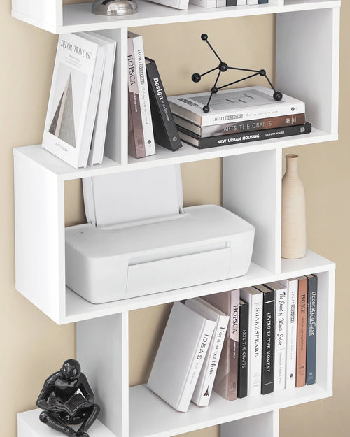 VASAGLE Bookcase, 6 Tier Shelf, Storage Unit, Divider, for Living Room, Bedroom, Office - vue 5 sur 8