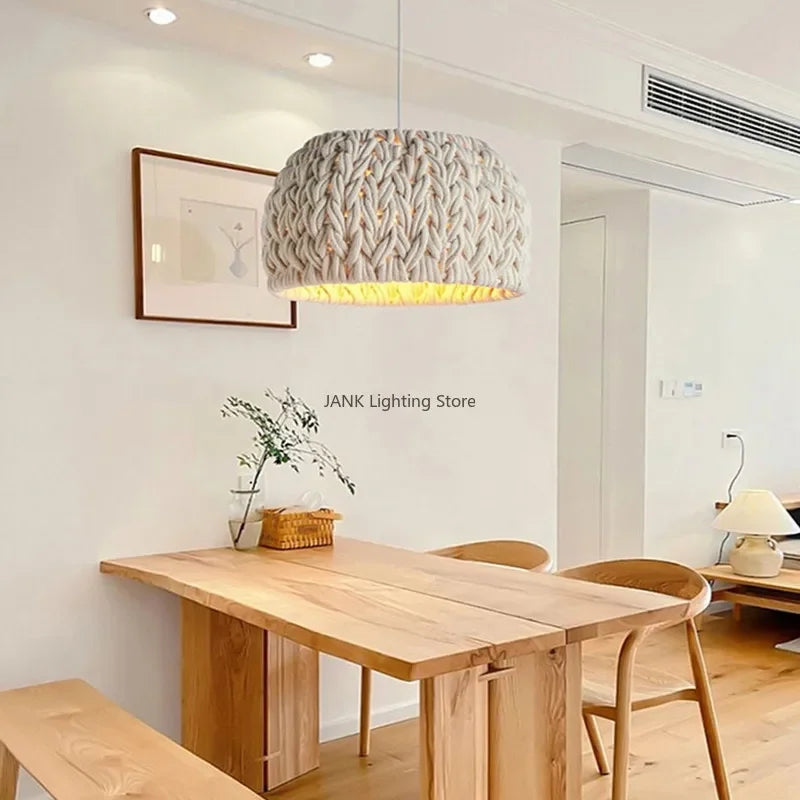 lustre japonais wabi sabi tissé à la main pour intérieur moderne - vue 2 sur 7