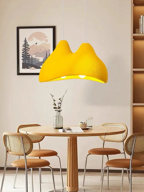 Minimalist creative LED chandelier wabi sabi nordic lighting - vue 7 sur 12
