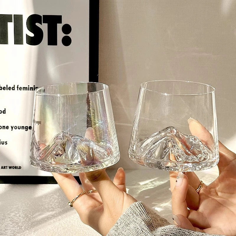 verre style montagne fond relief pour boissons café - vue 3 sur 7