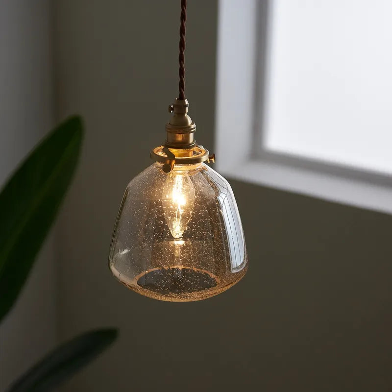 Suspension LED forme en verre mouillé - vue 4 sur 12