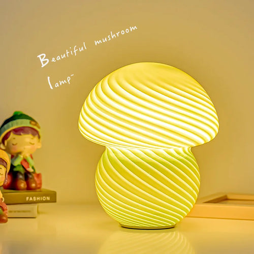 Champignon lampes de Table LED lampe de bureau veilleuse à intensité variable pour chambre Restaurant café atmosphère moderne décoration cadeaux - vue 2 sur 8