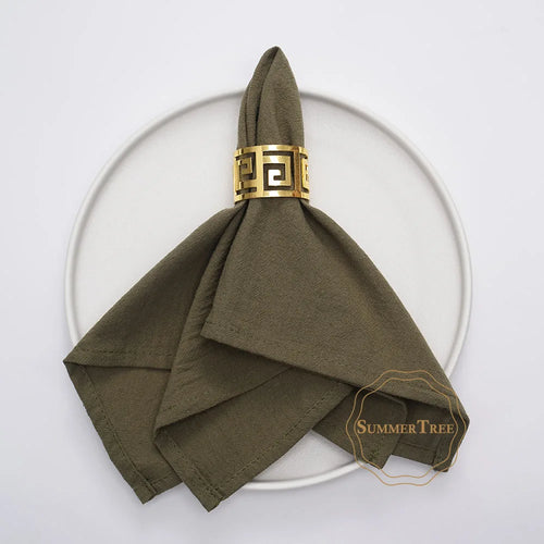 Serviette de table coton lavé style vintage rustique