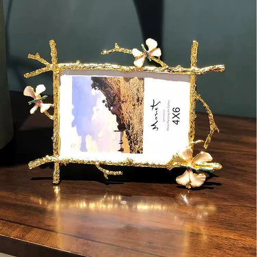 Golden Metal Pictures Frame, Photo Albums, Home Decor, Fashion, RNordic Style, XC068, 6 ", 7", 8 ", 10" - vue 6 sur 6