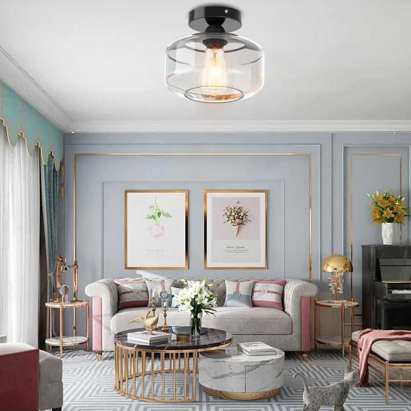 lustre moderne en verre led pour intérieur allée couloir