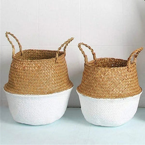 wicker hanging basket for storage and decoration