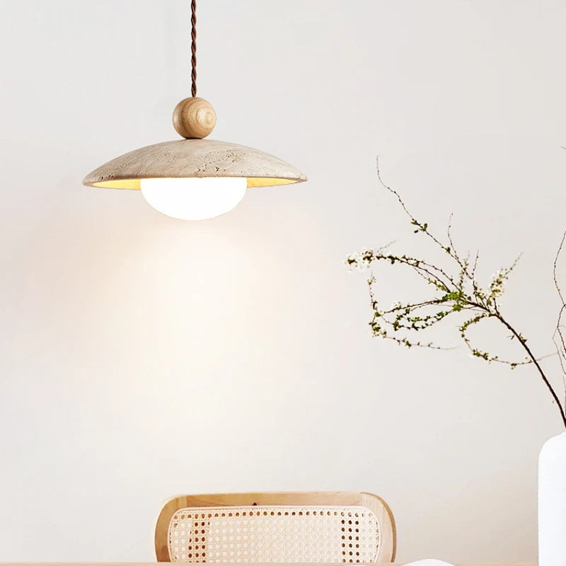 suspension à led en pierre style nordique pour décoration intérieure - vue 4 sur 8