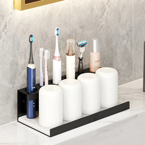 Aluminum Wall Mount Electric Toothbrush Holder for Bathroom, Shower, Toothbrush Hanger Brush Stand, Hanger Bathroom Organizer - vue 17 sur 16