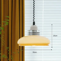 suspension bauhaus en verre médiéval lustre rétractable rétro