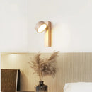 Applique murale bois noyer LED/interrupteur rotatif