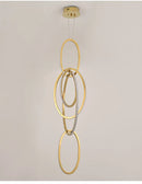 Modern Creative Stainless Steel Led Dining Room Chandelier Golden Staircase Living Room Light, Hanging Chandelier In Bedroom